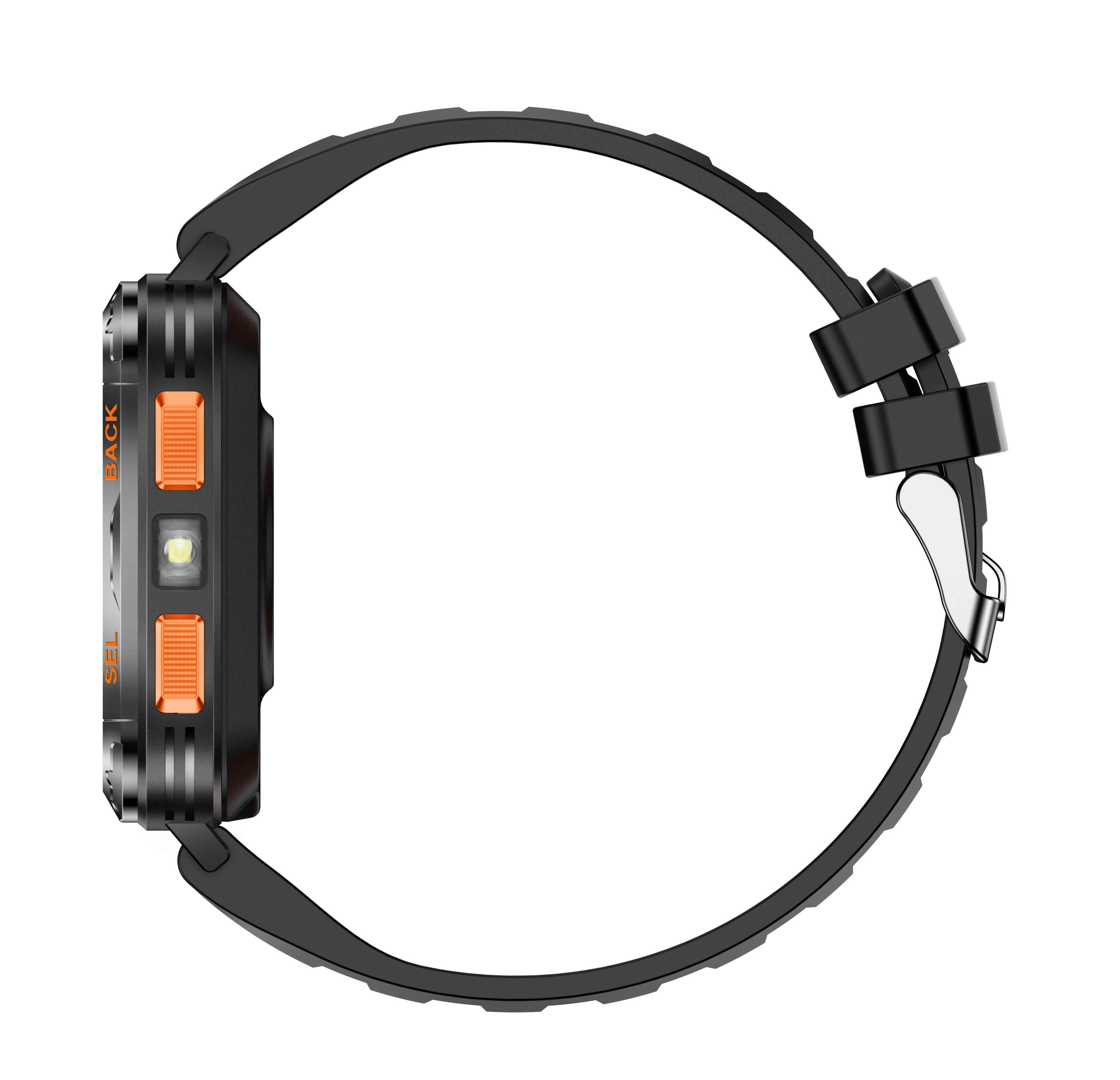 Outdoor Smart Music Watch with Flashlight & Fitness Tracker - Waterproof, Large Screen