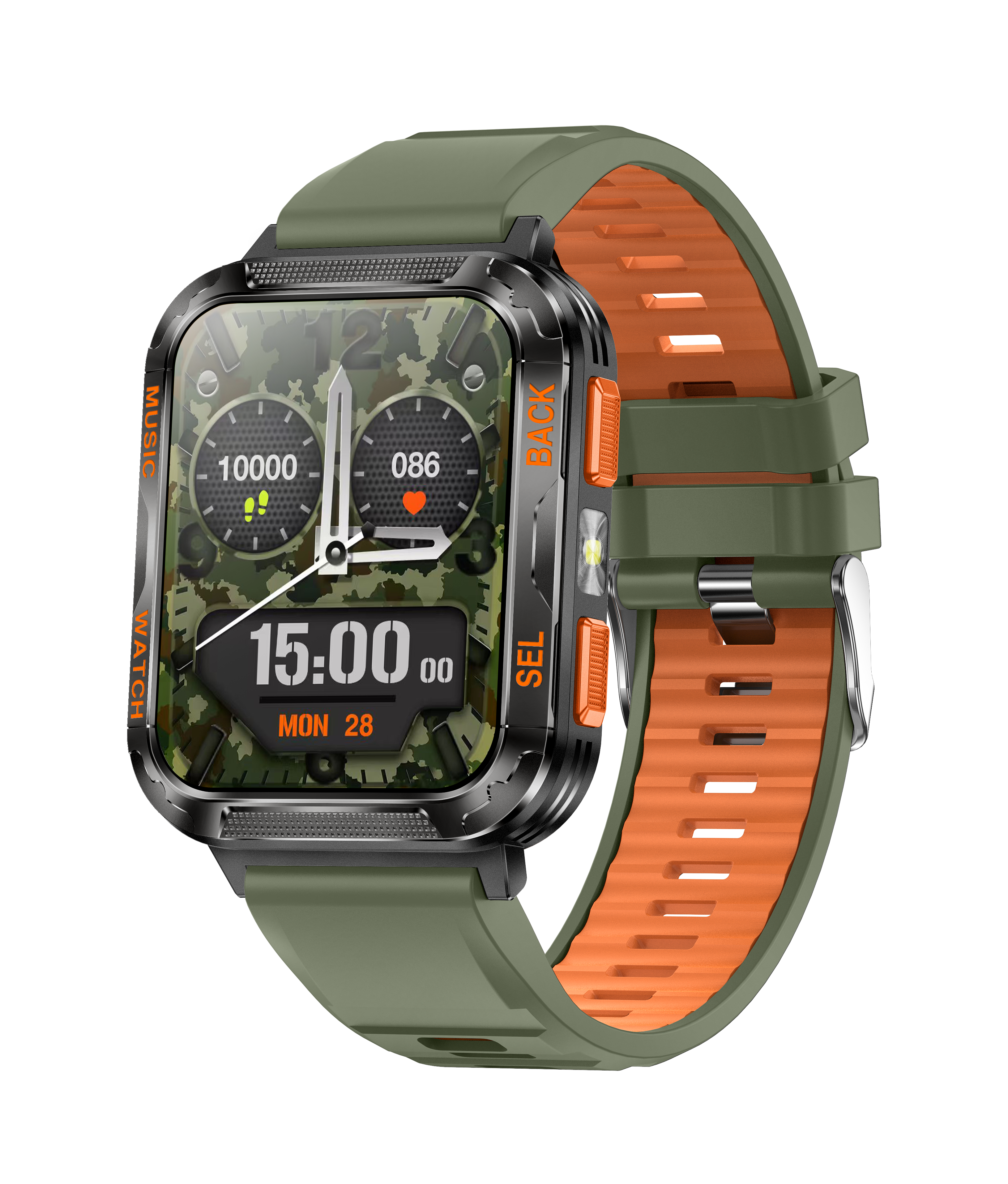 Outdoor Smartwatch with Music Speaker | 2.01'' Display | IP68 Waterproof | Fitness Tracker