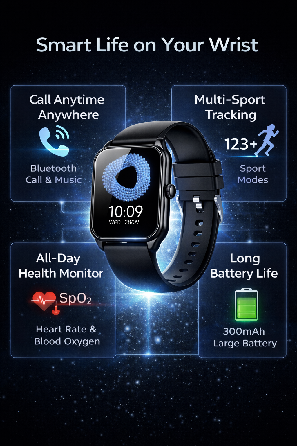 Morrison IP68 Waterproof Fashion Sports Elegant Luxury Smart Watch 1.83