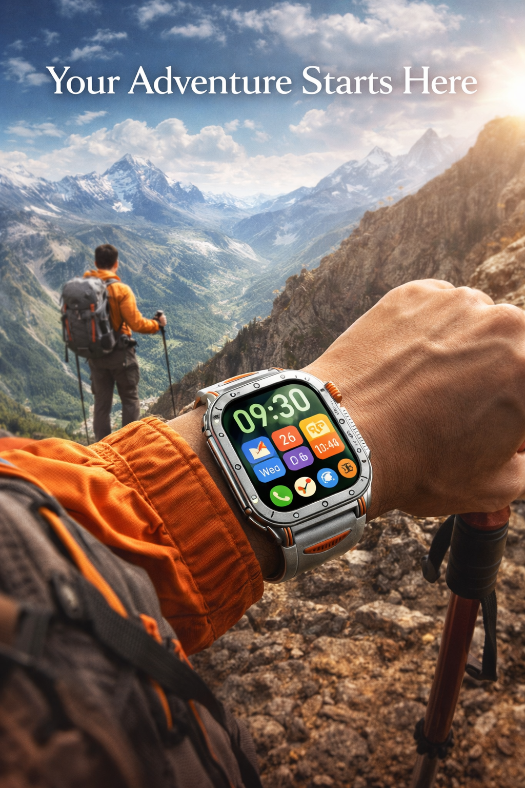 Morrison AMOLED Outdoor Smart Watch 2.13'' HD Display IP68 Waterproof Bluetooth Call Sports Fitness Tracker