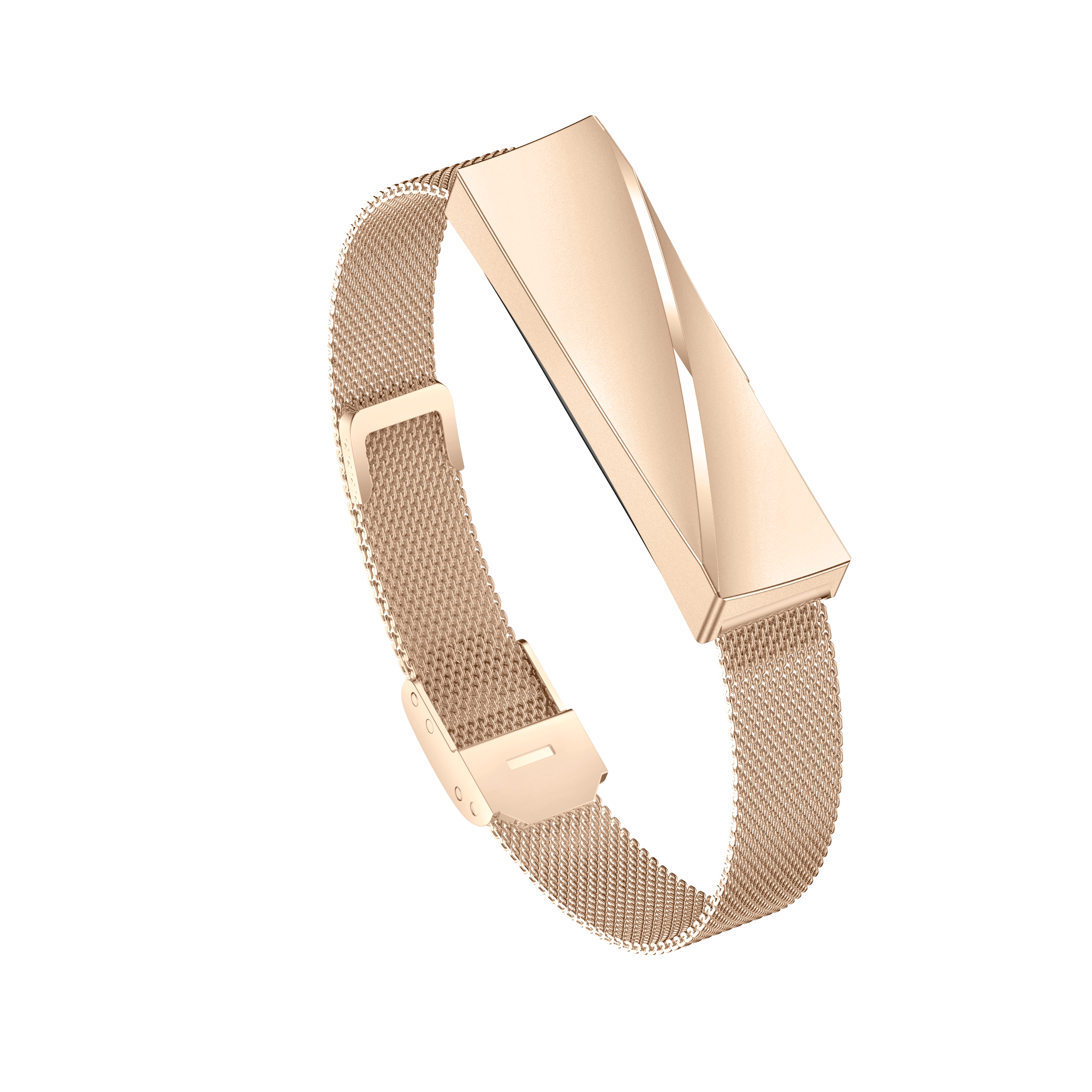 Luxury Women's Smart Bracelet – Rose Gold Alloy Body, Stainless Steel Strap, IP68 Waterproof, 30-Day Standby, Health Tracker