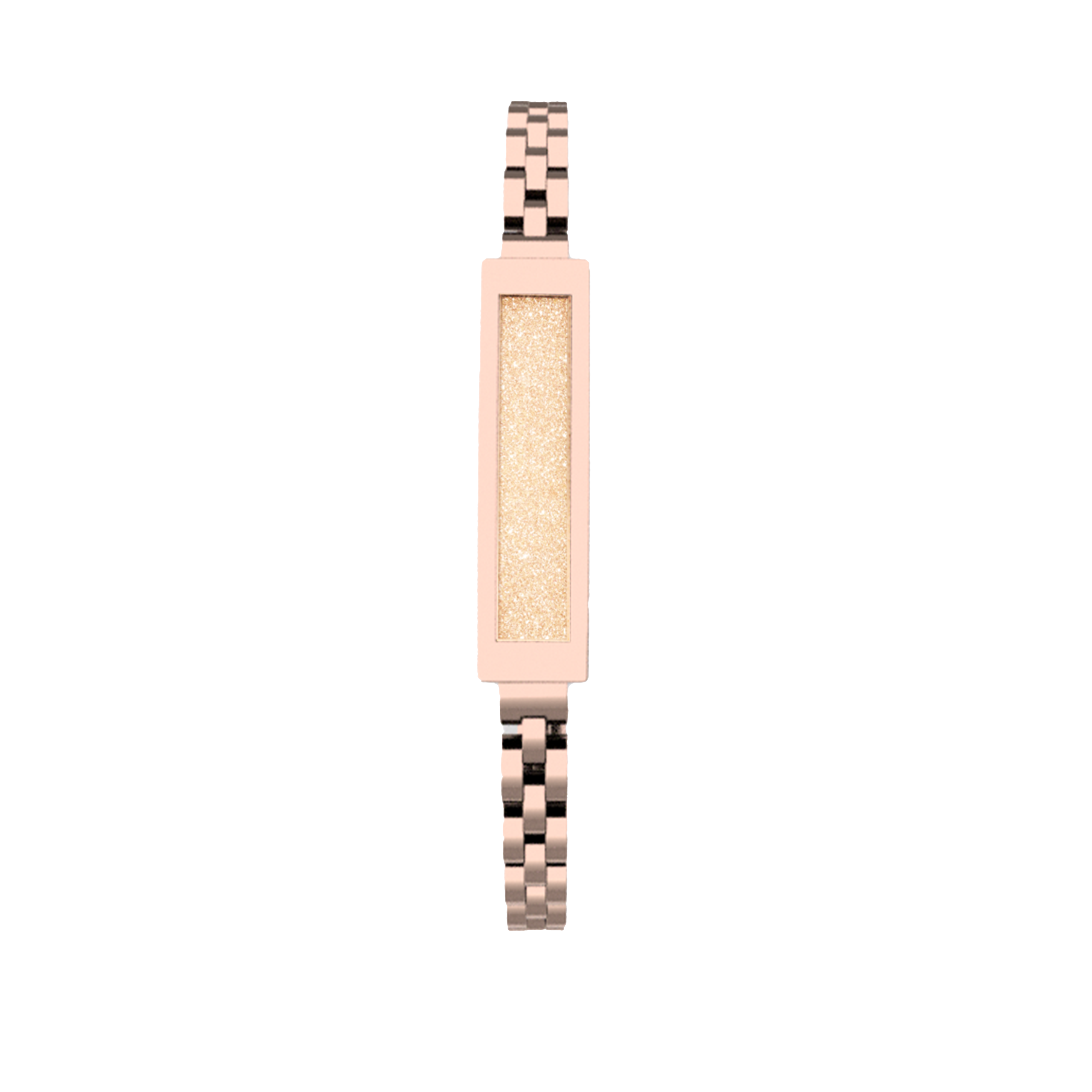Luxury Women's Smart Bracelet – Rose Gold Zinc Alloy, Stainless Steel Strap, IP68 Waterproof, Health & Fitness Tracking