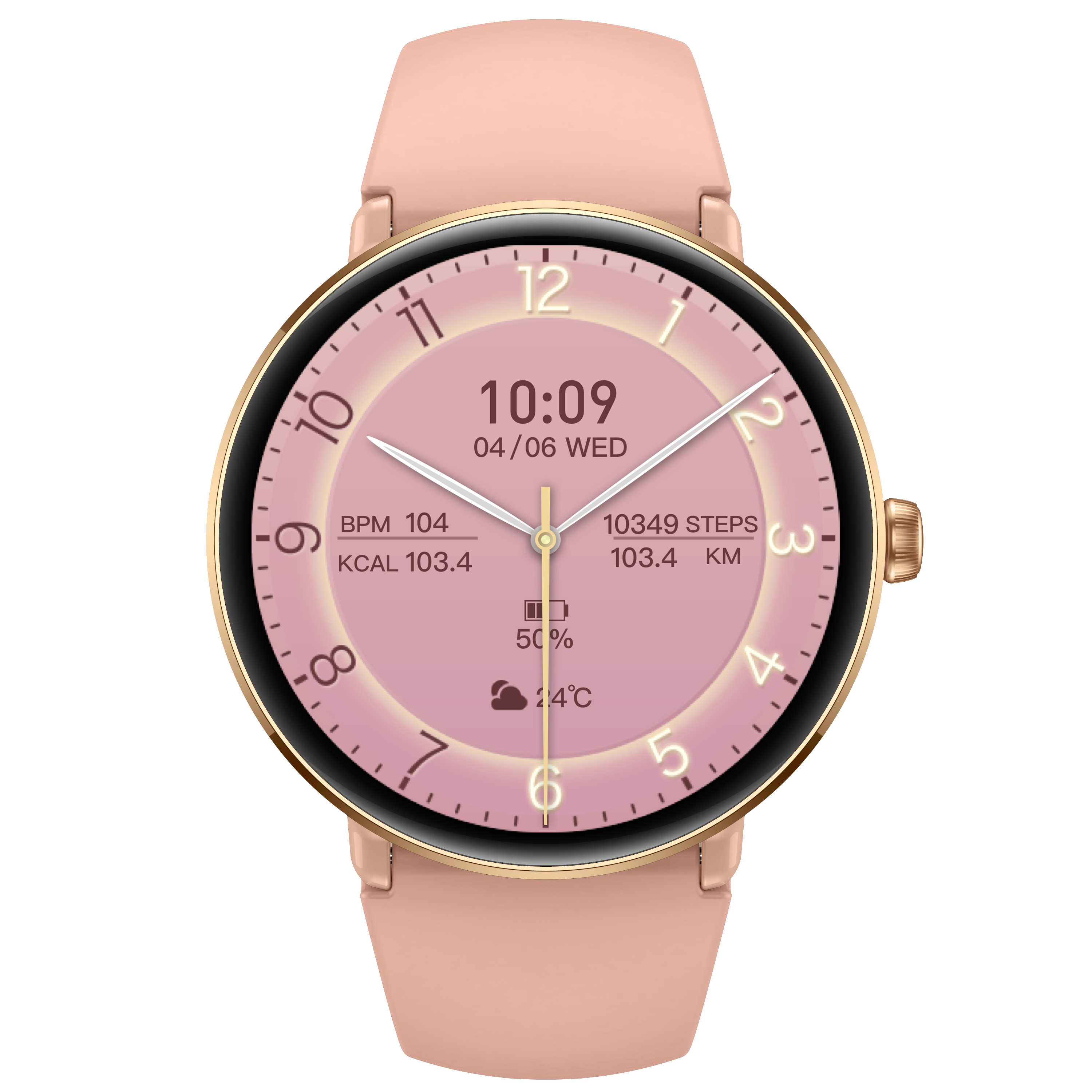 Luxury Women's Diamond-Embedded AMOLED Smartwatch with Calling Function