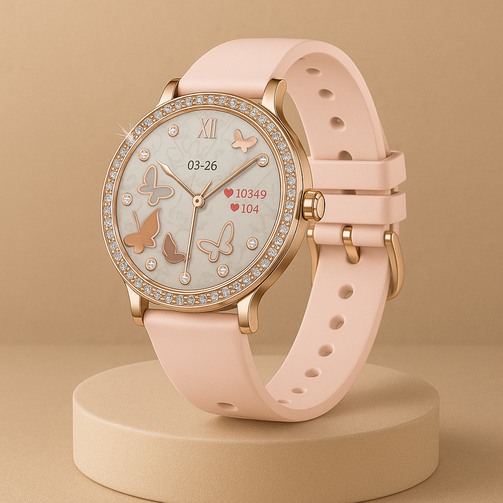 Why Slim Diamond-Inlay Round Women’s Smart Watches with AI Functions are Gaining Popularity