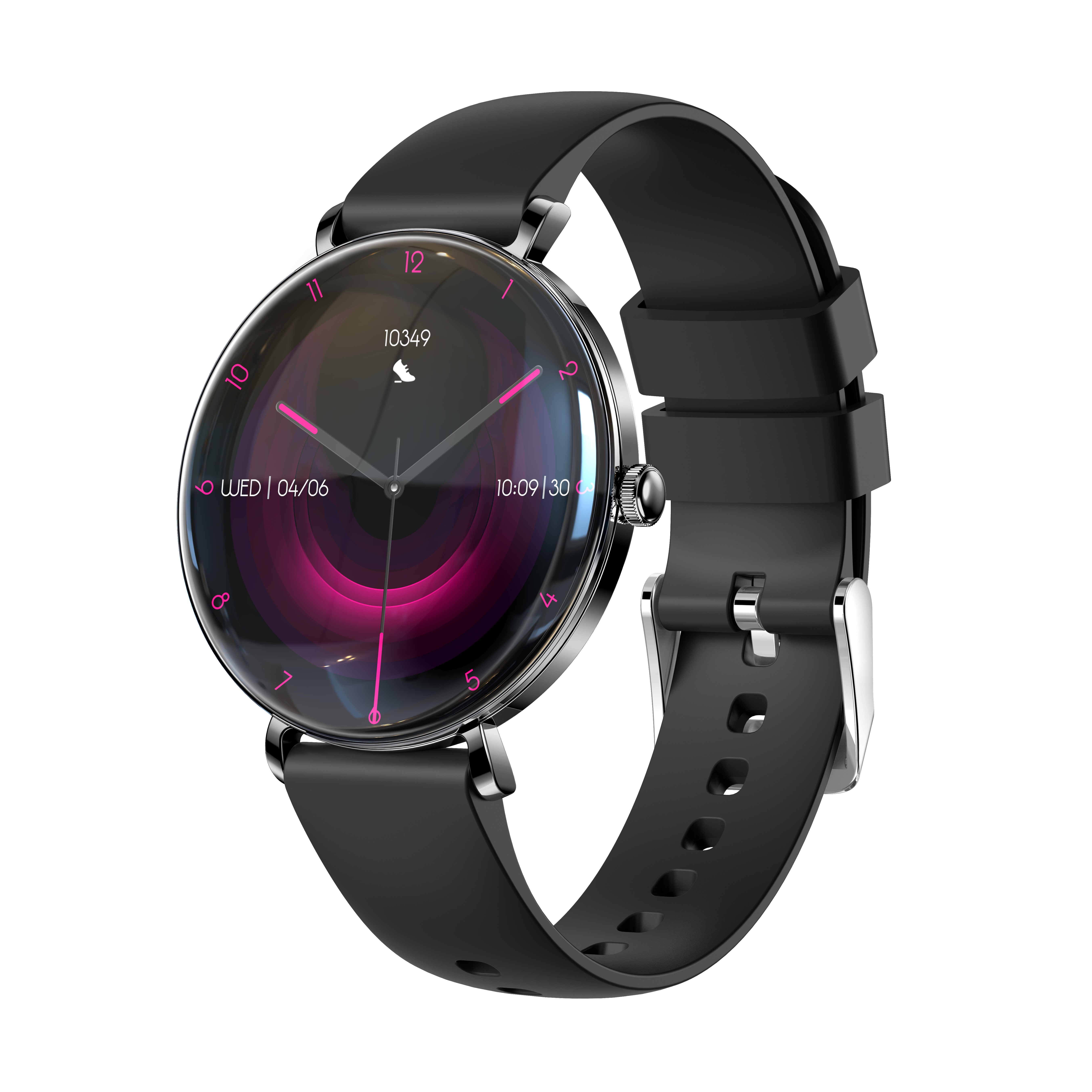 Women's AMOLED Smartwatch Black Strap Edition with Bluetooth Calling & Fitness Tracking