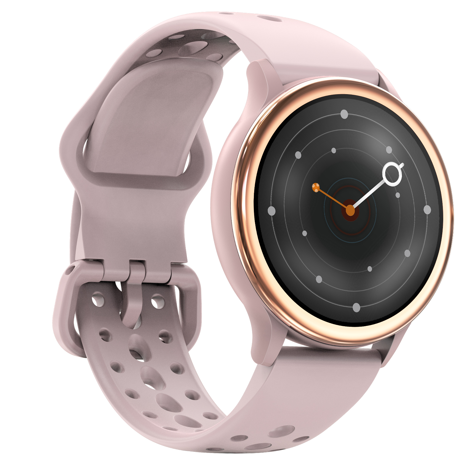 Elegant Women's Smartwatch with Round Dial and Sporty Style