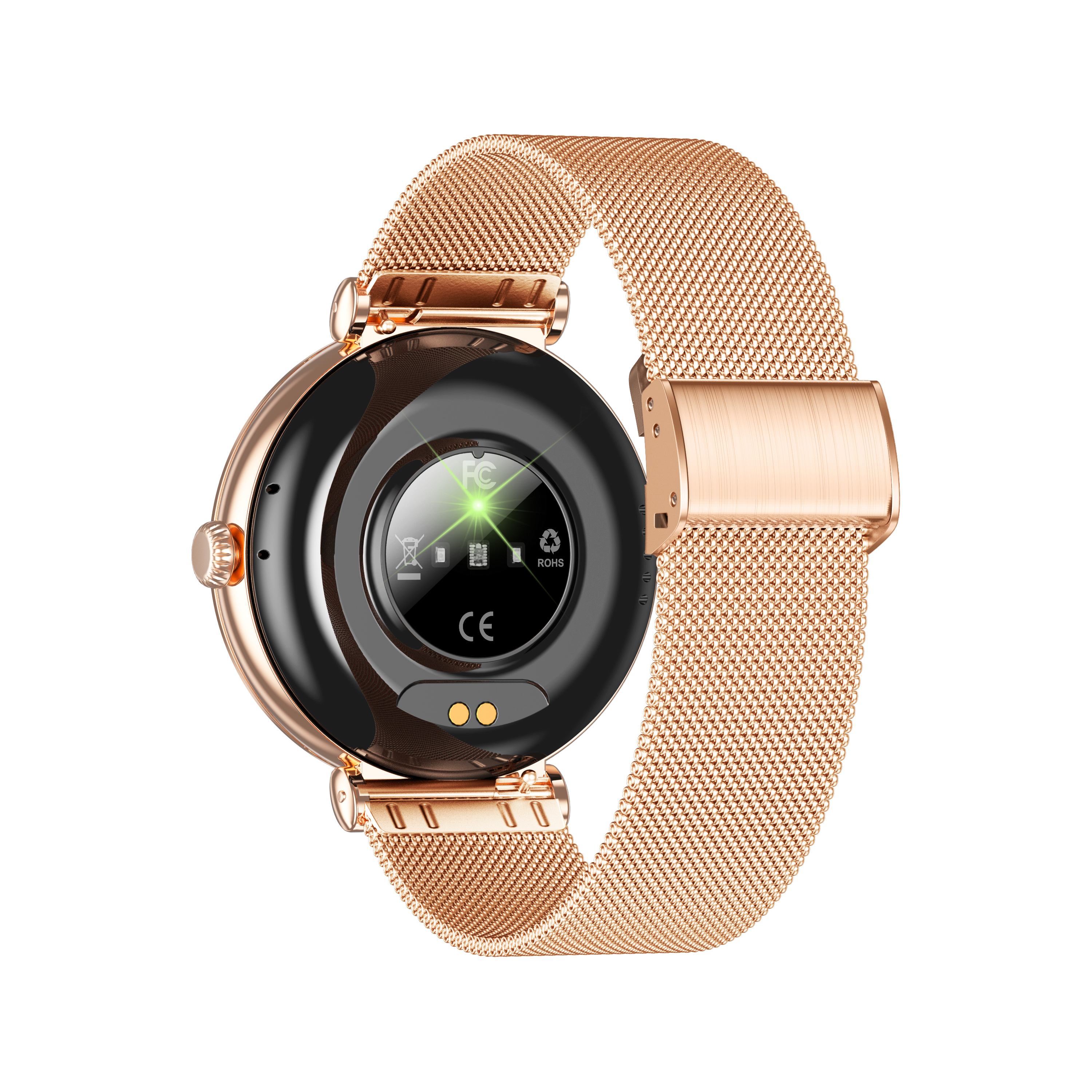Luxury Women's Round Smartwatch with Petal Bezel, 1.27