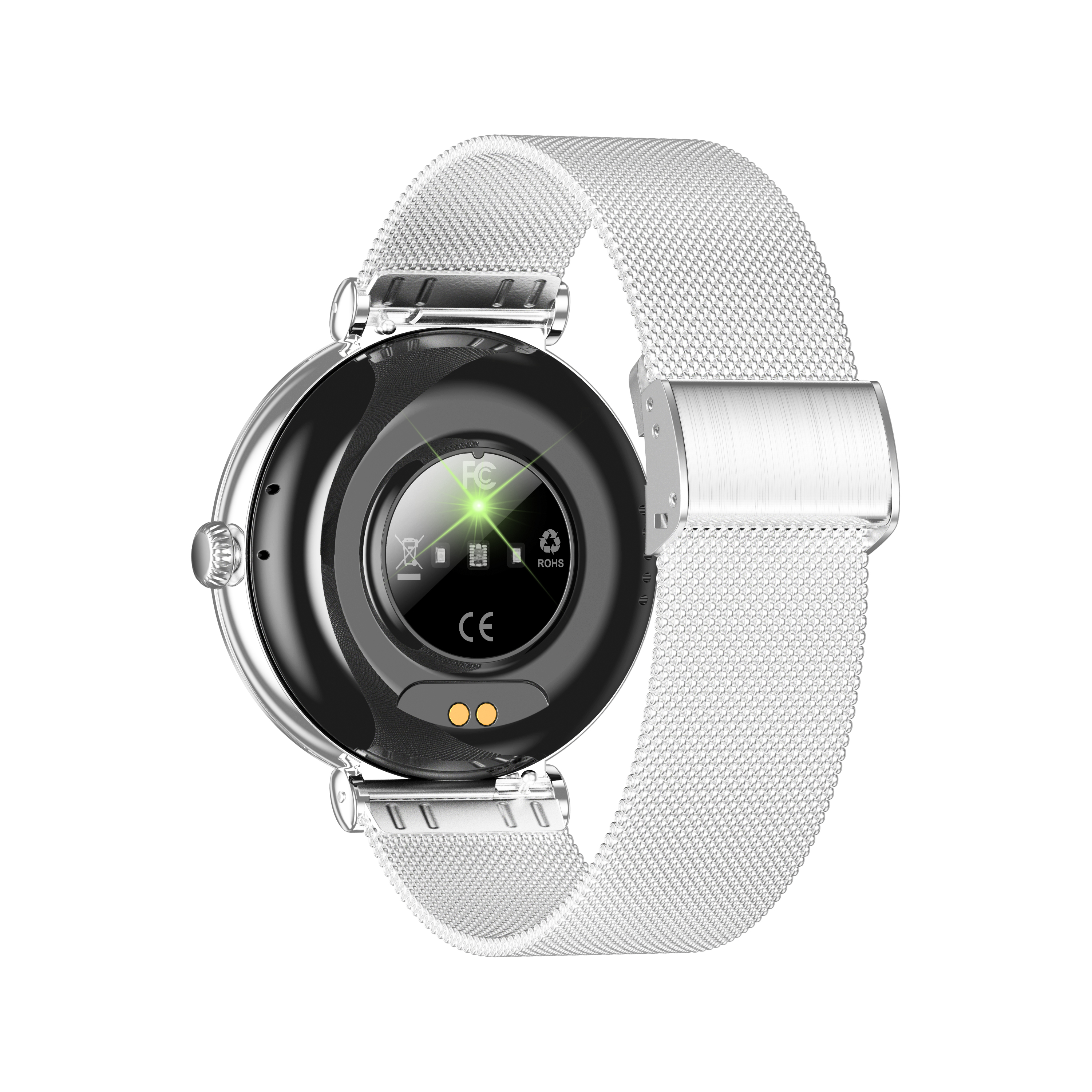 Luxury Ladies Round Smartwatch with Call Function, IP68 Waterproof, Zinc Alloy Case