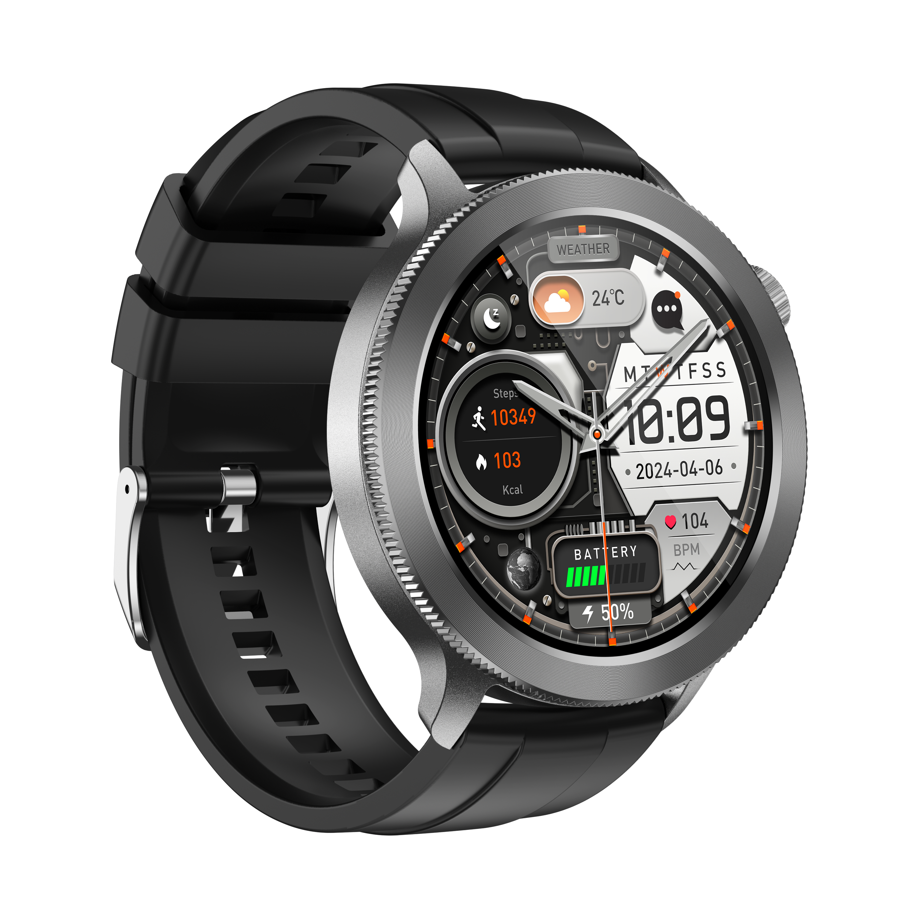 Premium Men's Smart Watch with Replaceable Bezels and AMOLED Display