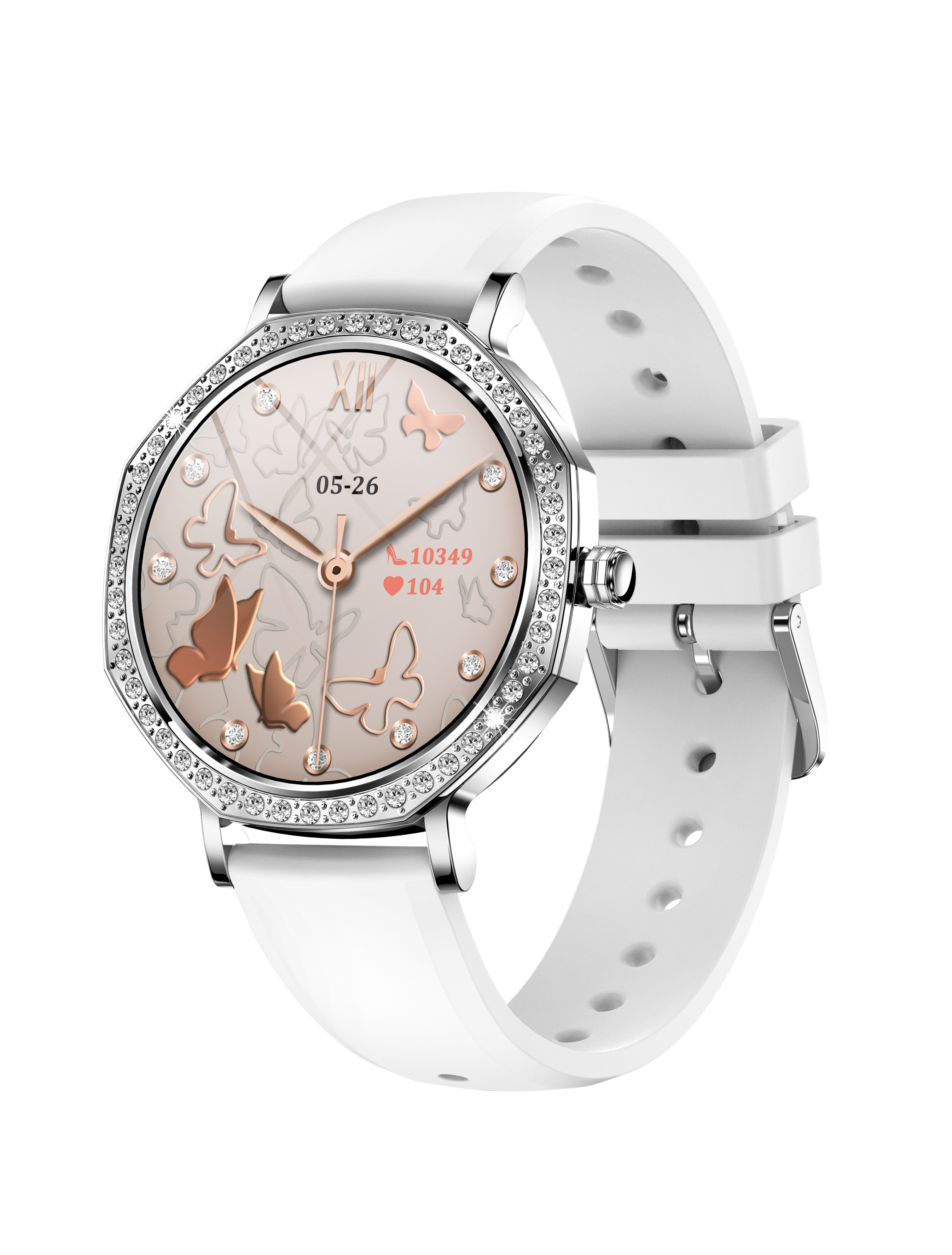 Luxury Diamond Slim AMOLED Women's Smart Watch with AI Voice and Call Function