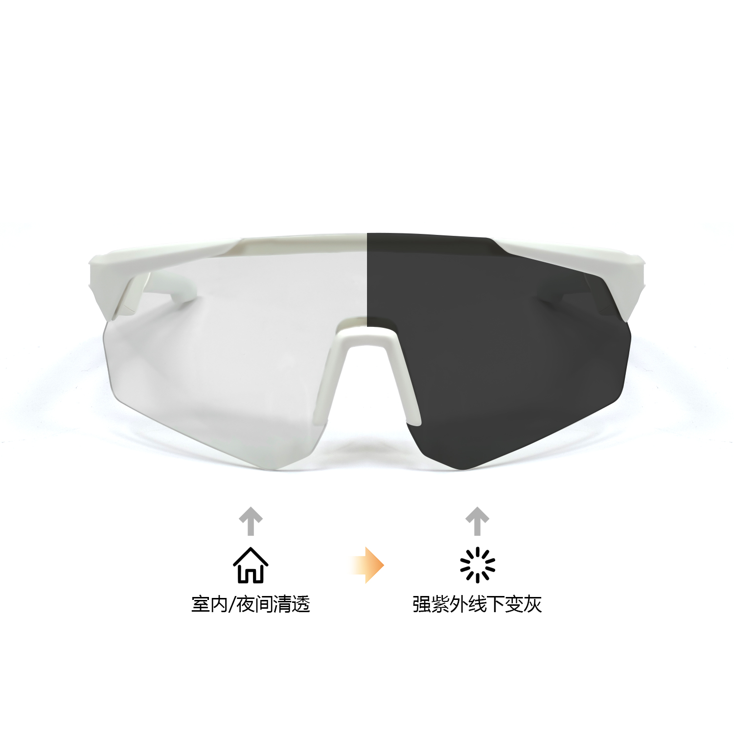 Smart Bluetooth Cycling Sunglasses with Photochromic Lenses and Audio