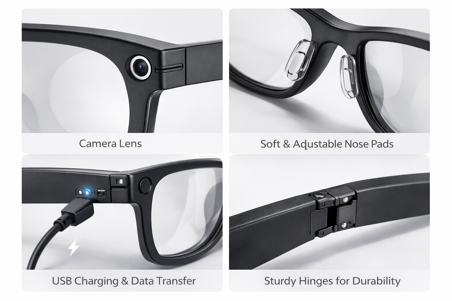 Morrison AI Camera Smart Glasses 8MP OIS WiFi Photo Transfer Bluetooth Call UV400 AI Voice Assistant