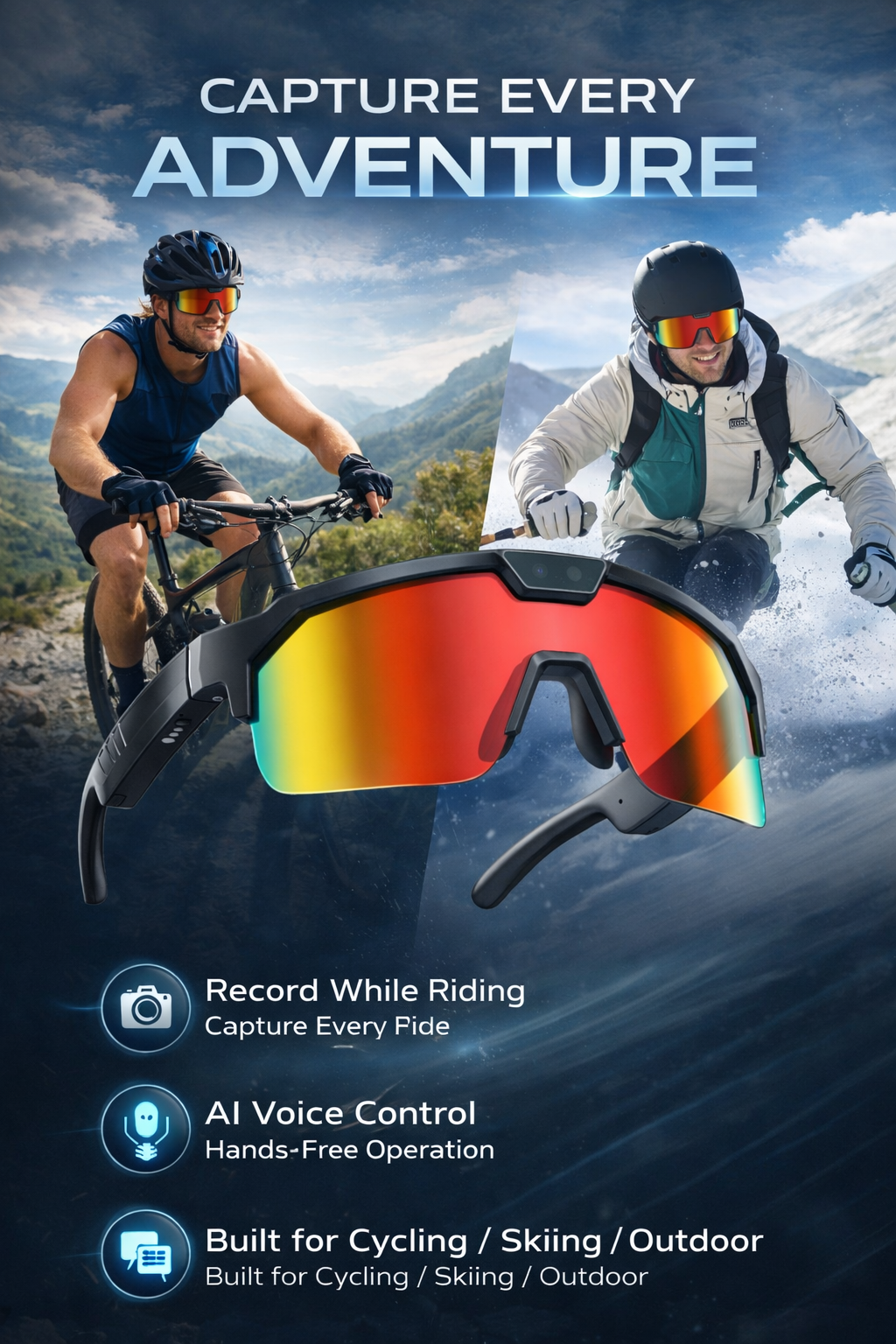 AI Camera Glasses for Outdoor Enthusiasts