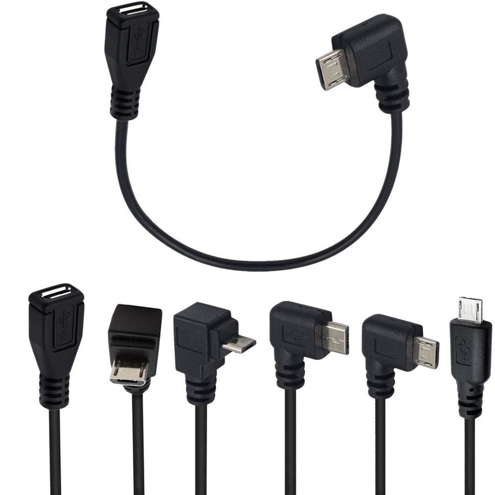 Mobile Phone, Computer, Digital Products USB2.0 Data & Charging Cable, Micro 5P Male Elbow to Female