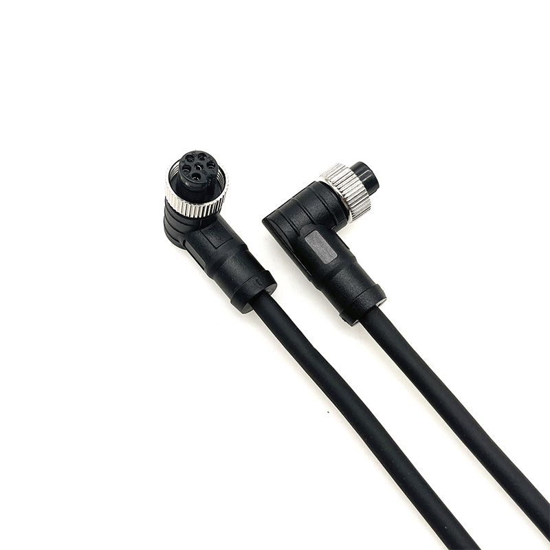 GX12 Right-Angle Vehicle-Mounted Aviation Cable, Monitoring Video & Reverse Camera Connection Cable, 2P/3P/4P/5P/6P/8P Waterproof Plug