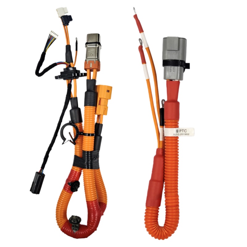Custom High-voltage Wiring Harness for New Energy Vehicles, Power Control System Wiring for Electric Buses, Aviation Connectors