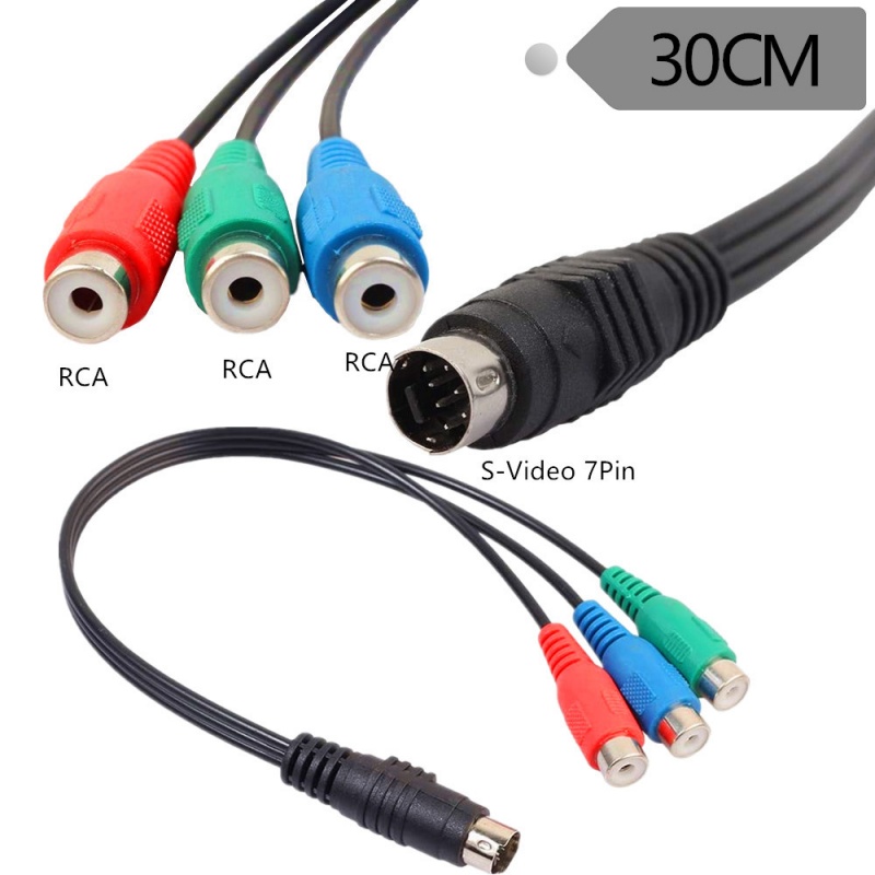 7-Pin S-Video to AV Cable, S-Video to Component Video Cable, Component Output Cord for Set-Top Box to TV Connection