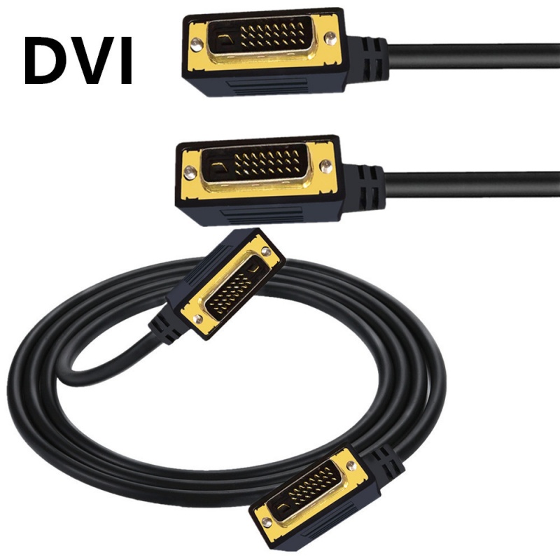 DVI 24+1 Cable, HD Data Connection Cord for Computer Monitors, DVI-D 24+1 Pin Male