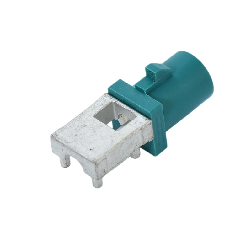 FAKRA Horizontal Board-mount Male Connector, 90-Degree Automotive Connector, FAKRA Type-C PCB Mount GPS RF Antenna Plug