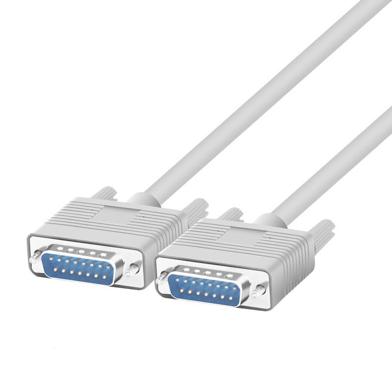 DB15 Engineering Cable, Male-to-Male Signal Industrial Data Cable, Serial & Parallel Port Industrial Control Data Connection Cable with Pin-to-Pin Connection