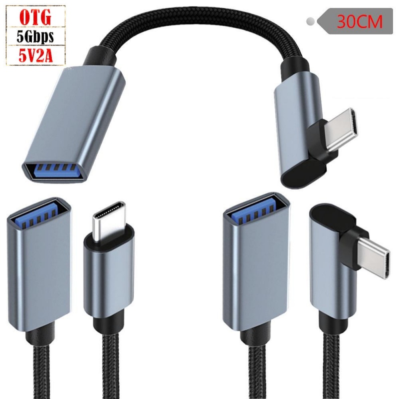 5GB/s Data Transfer Speed, 5V/2A Type-C OTG Data Cable, Type-C Male to USB Female 3.1 Charging Extension Cable