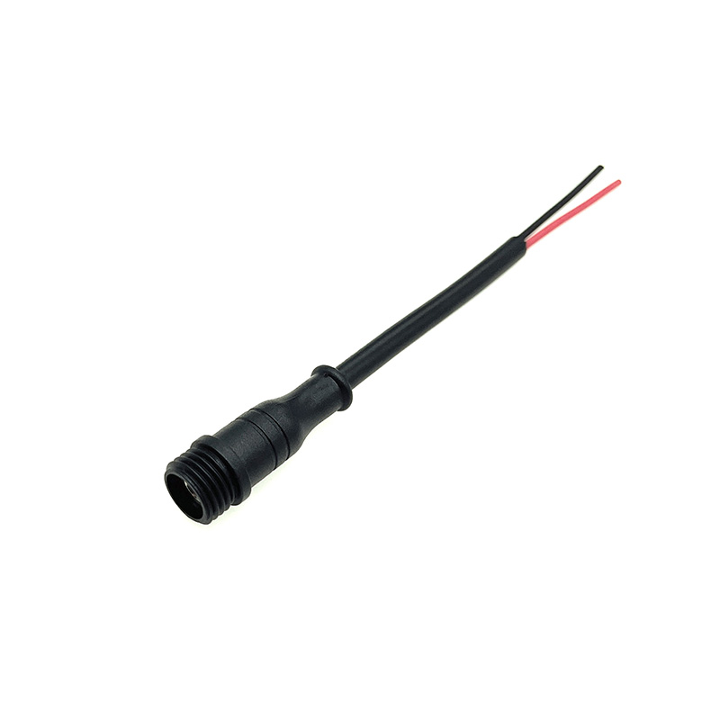 Thread-locking DC Plug, 2-Core 22AWG Waterproof Connection Cable, Waterproof Male-Female Connector for LED Lighting & Power Equipment