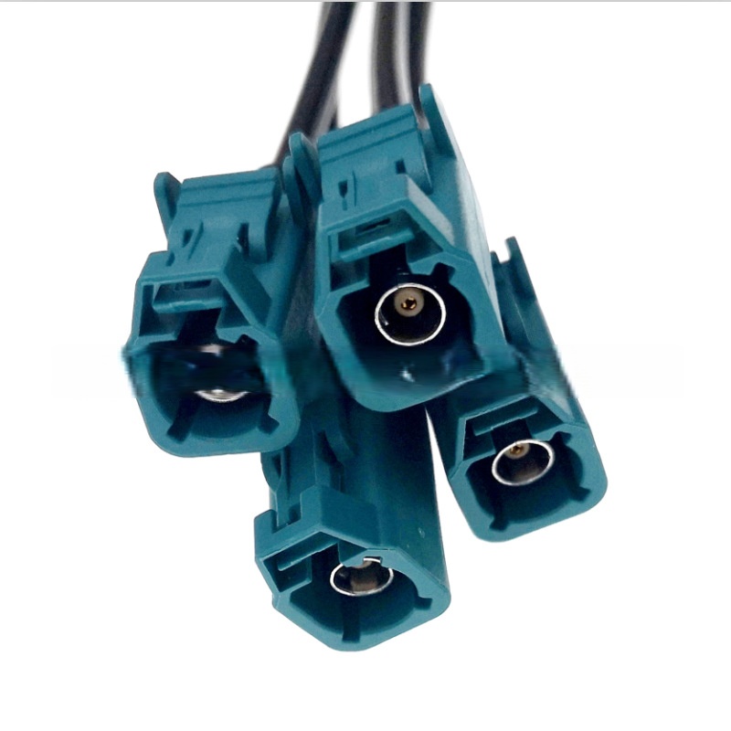 360° Panoramic Vehicle Camera Cable, Fakra Harness, 4-in-1 RF Connector for Automobile Cab