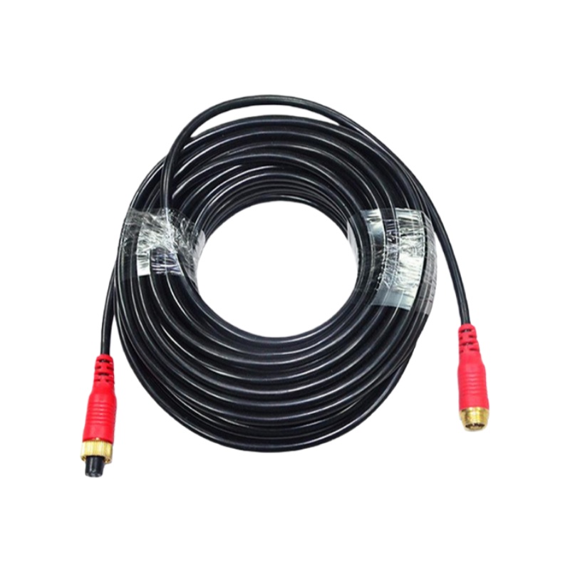 M12 4PIN Full-Copper Aviation Cable, 4-Core High-Power Video Cable for Electric Vehicles, Thickened Core with Shielding