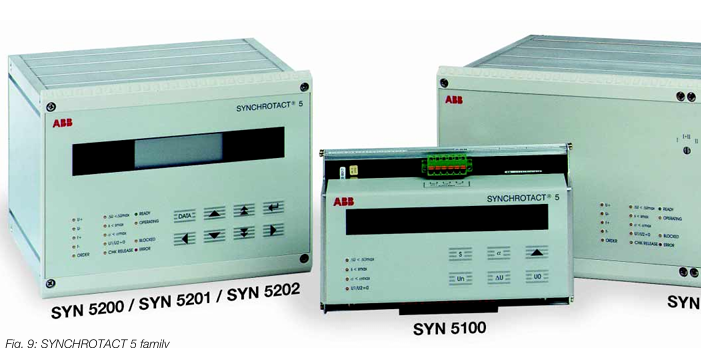 ABB SYNCHROTACT ®  5 Synchronous grid connected equipment and systems