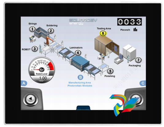 UniOP eTOP20B-0050 - Monochrome Graphic HMI Brand Image