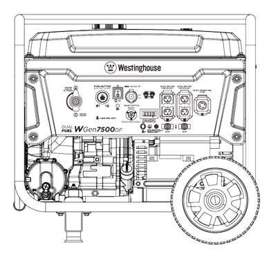 Westinghouse WGen7500DF Dual Fuel Portable Generator