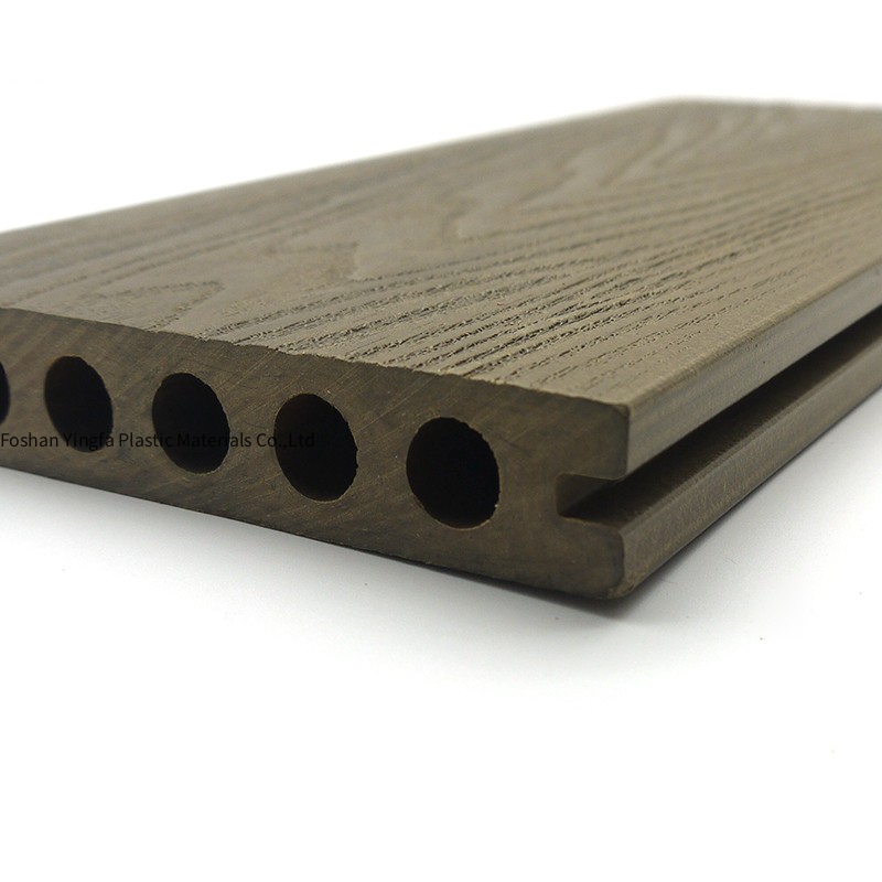 135*23 WPC outdoor wood plastic 3D embossed flooring