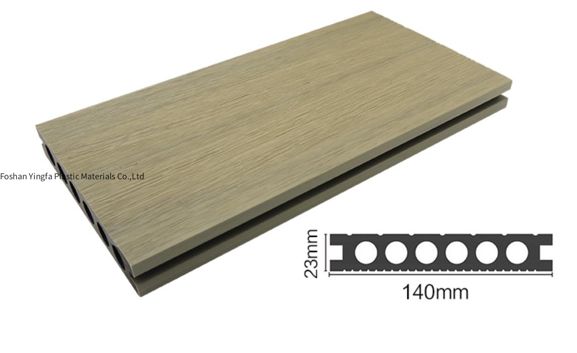 140*23 co-extruded wood grain outdoor wood plastic flooring