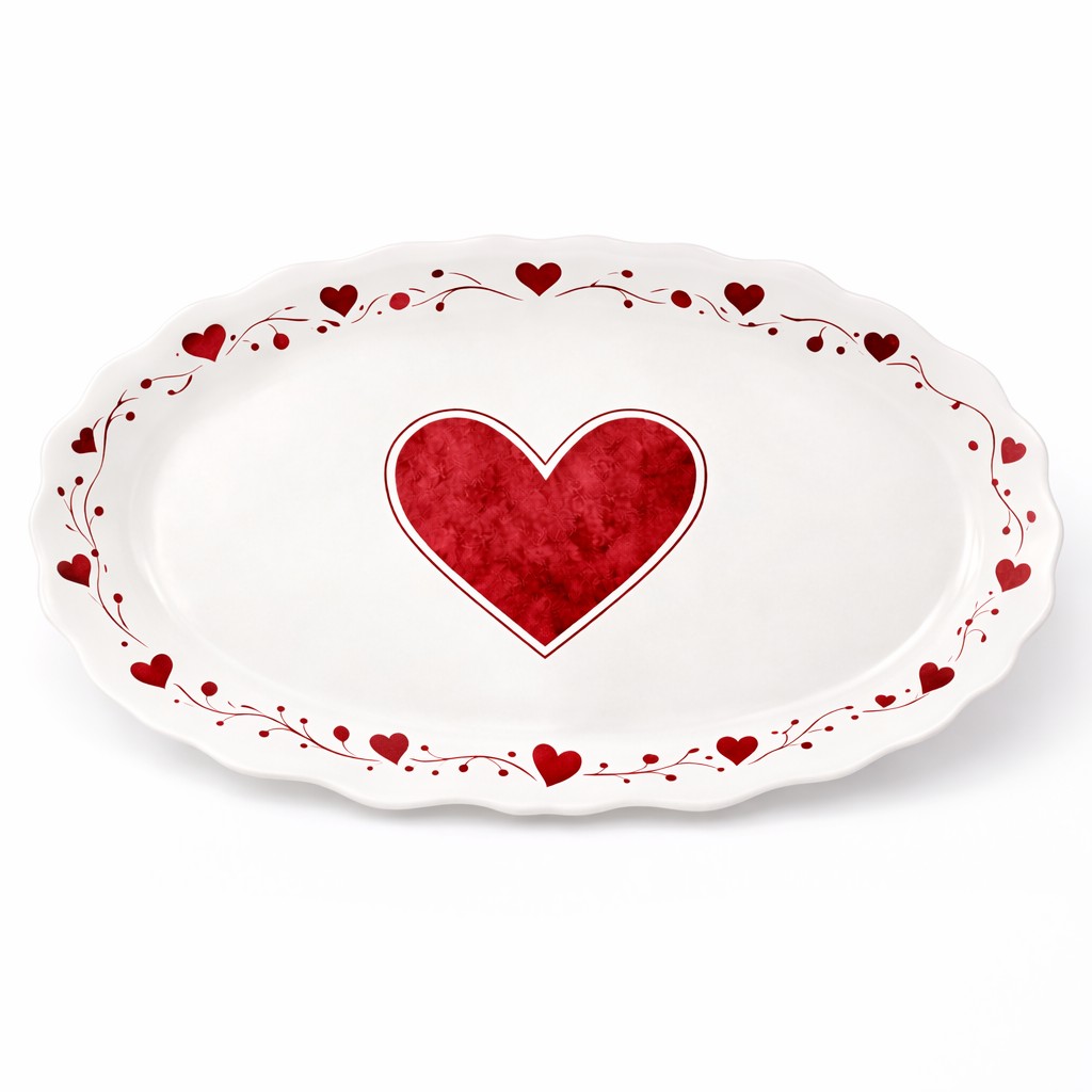 18 Inch Romantic Heart Melamine Serving Platter – Valentine’
