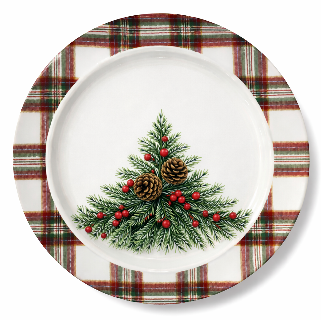 Holiday Evergreen Melamine Dinner Plate – Wholesale Christma