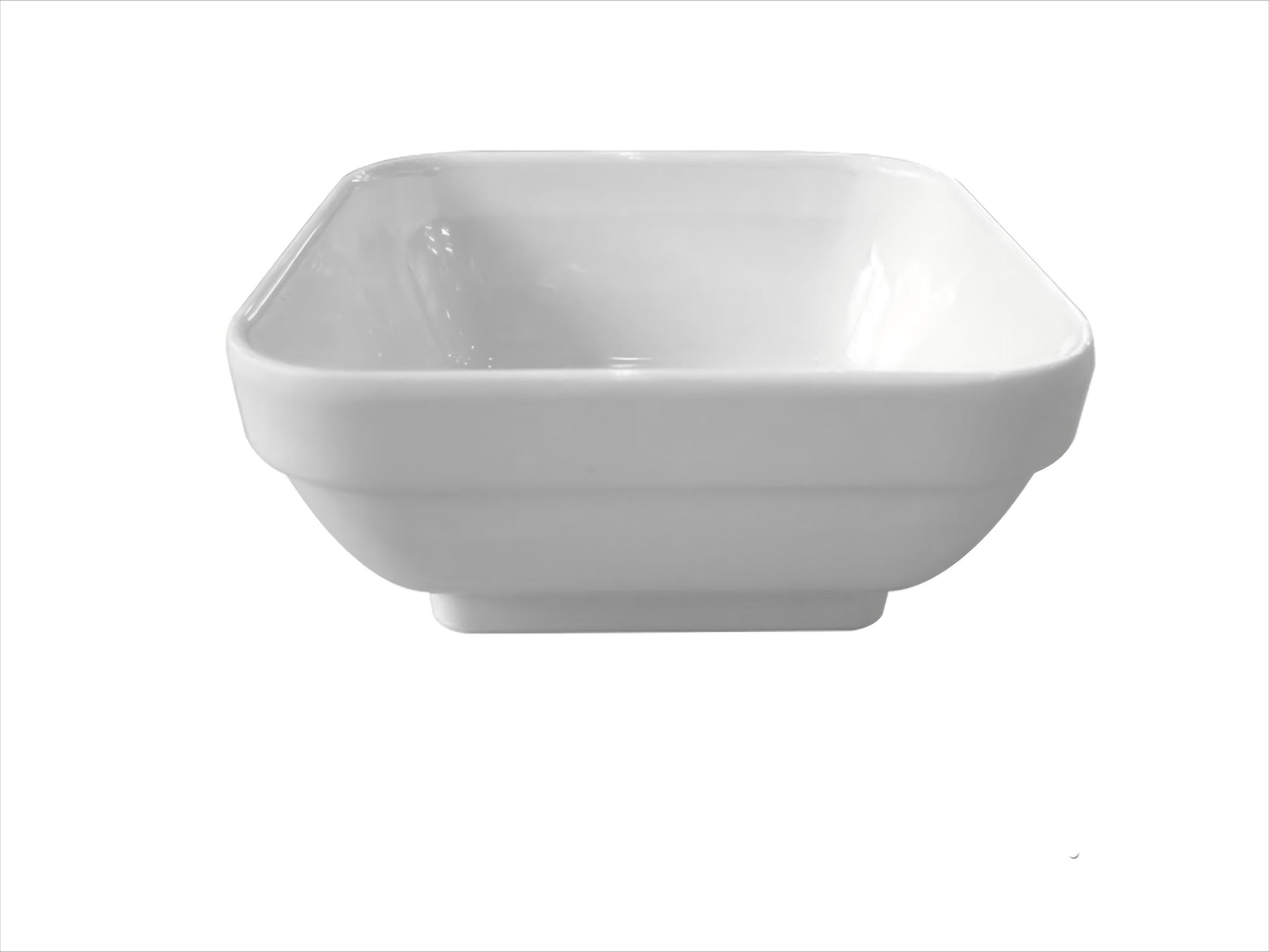 Melamine High-Base Square Bowl with Rounded Corners – 4.76in