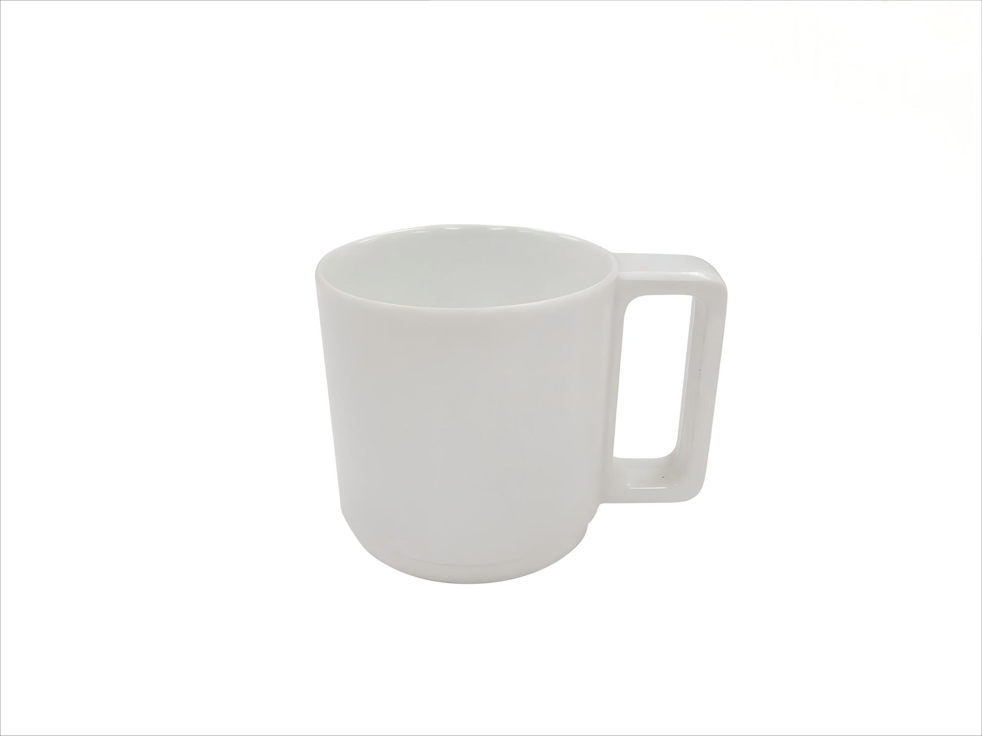 Melamine Single Handle Cup 3.27inch/8.3×11.3×8.4cm – White D
