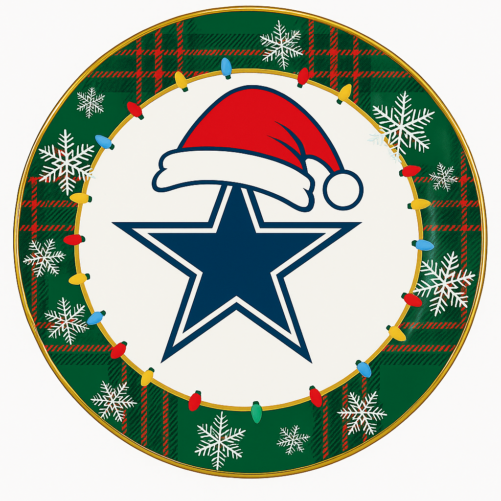 NFL Melamine Christmas Dinner Plate –  Holiday Tableware for