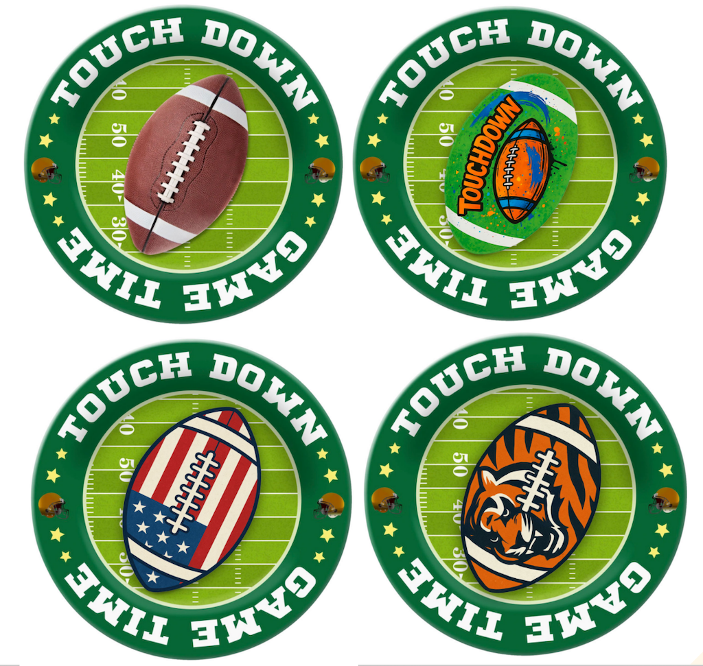 NFL Touchdown Game Day Dinner Plates Set of 4 – American Foo