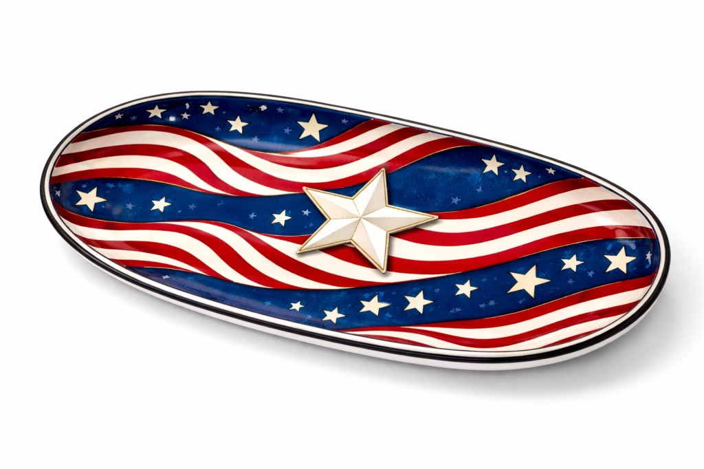 Patriotic 4th of July Party Serving Tray Melamine