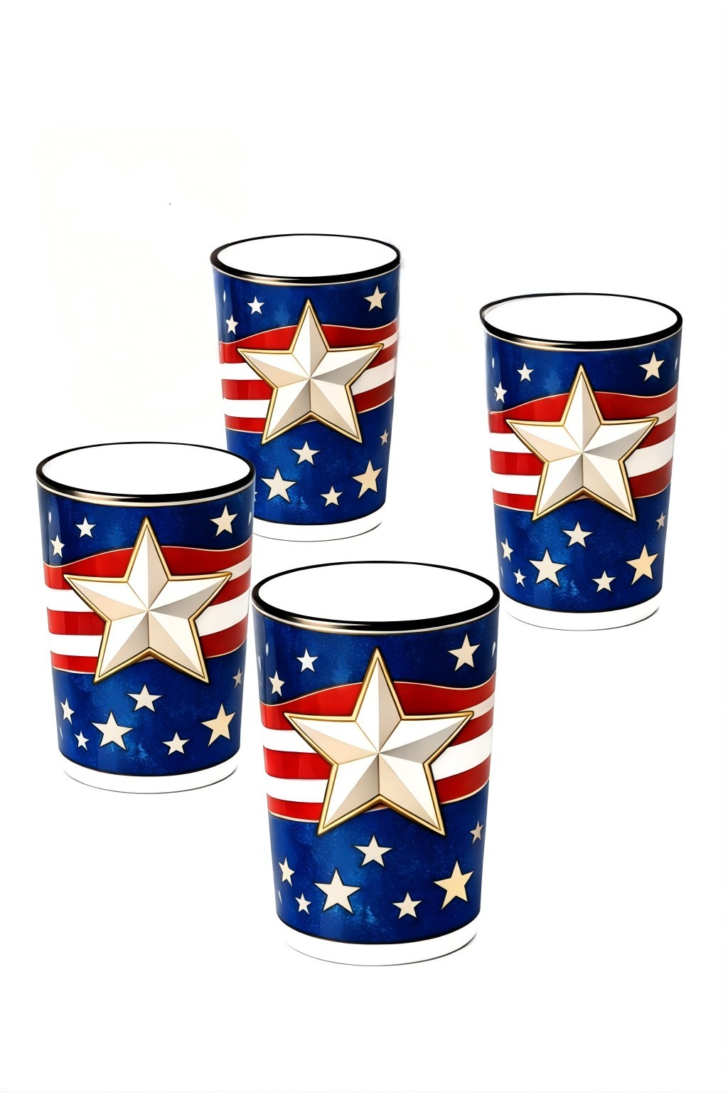 Patriotic Star Stripes Reusable Party Tumbler Cup