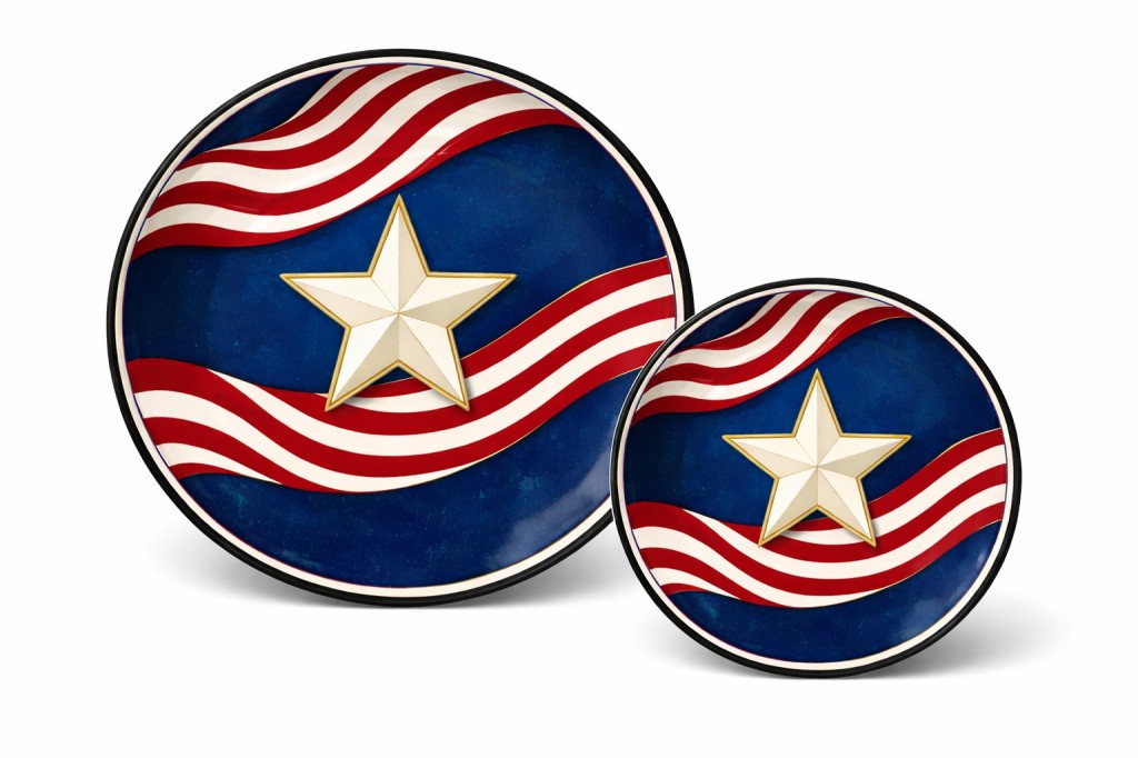 Patriotic Star USA Flag Party Serving Plate