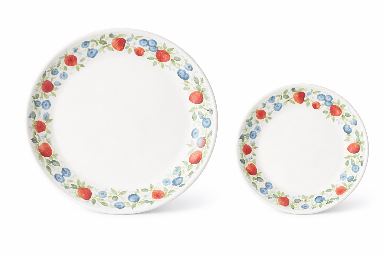Berry Print Melamine Plate Set, BPA-Free Shatter-Resistant D