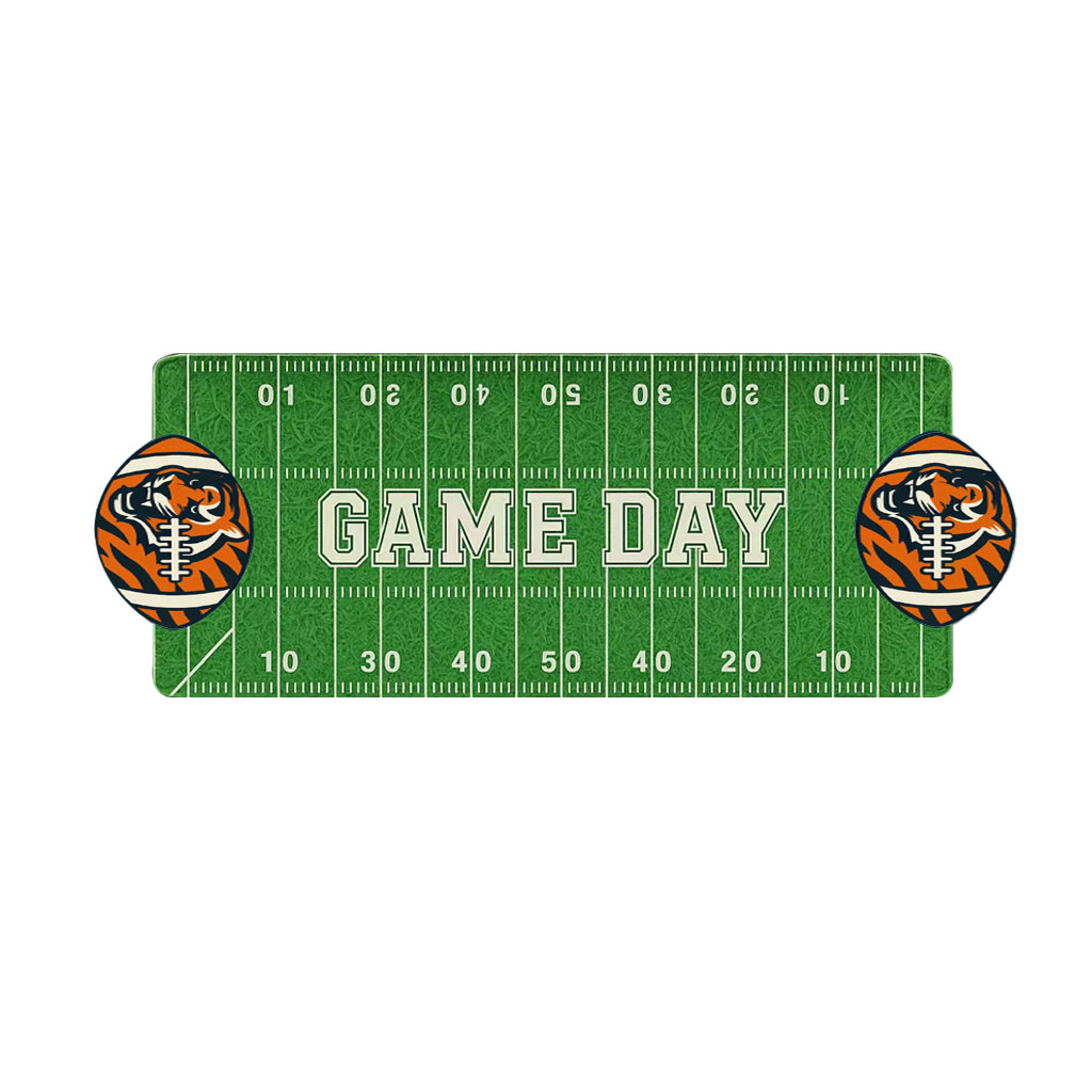 Tiger Football Game Day Melamine Tray – 40x19cm Sports Servi
