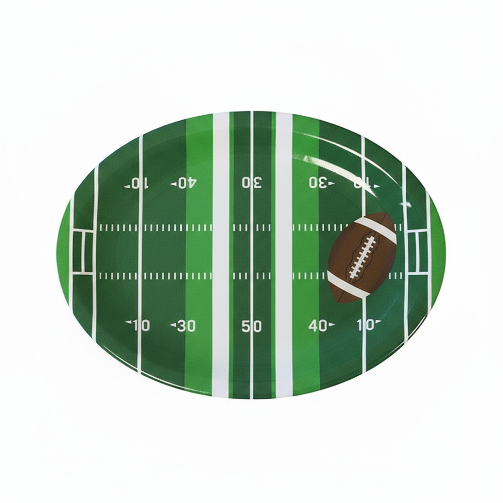 Football Field Oval Plate – Game Day Ready!
