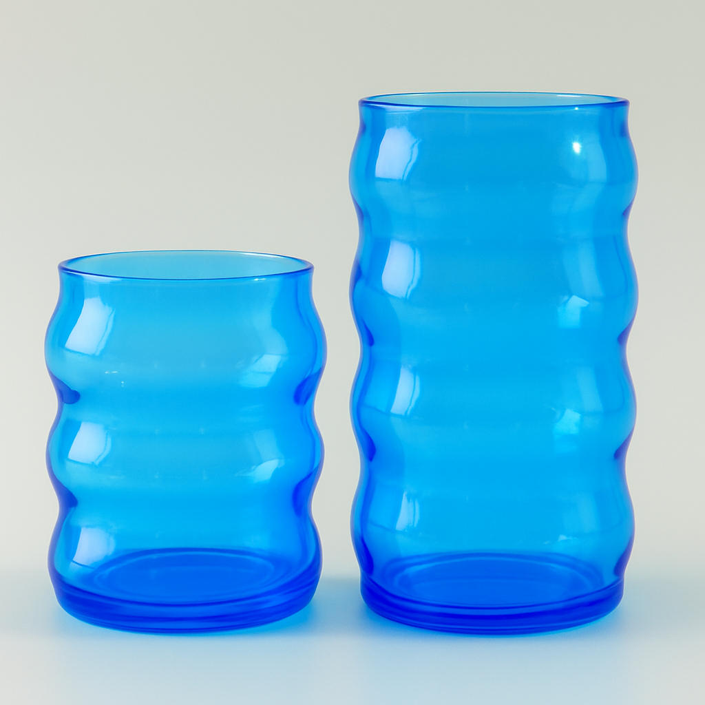 Wavy Plastic Tumblers – Colorful Transparent Cups for Everyd