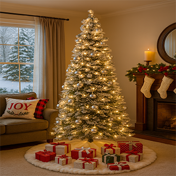 China Manufacturer Wholesale White Powder&nbsp;<br />
Snowing Decorative Christmas Tree<br />