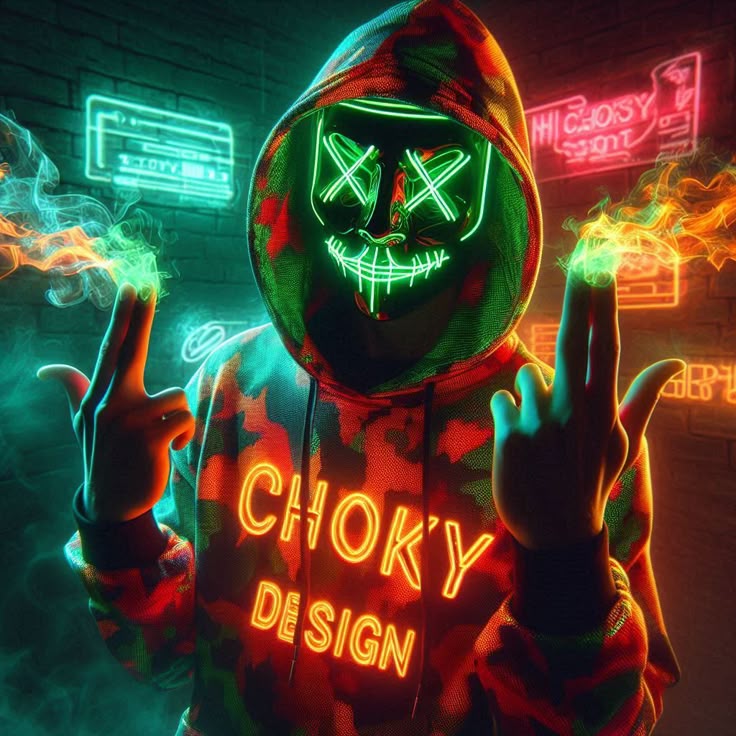 LED X-Eyes Mask – Purple Glow Stitched Smiley Face