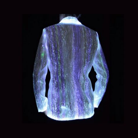 Glowing Fiber Optic LED Hoodie & Jacket – Luminous Wearable Tech Clothing for Parties & Shows