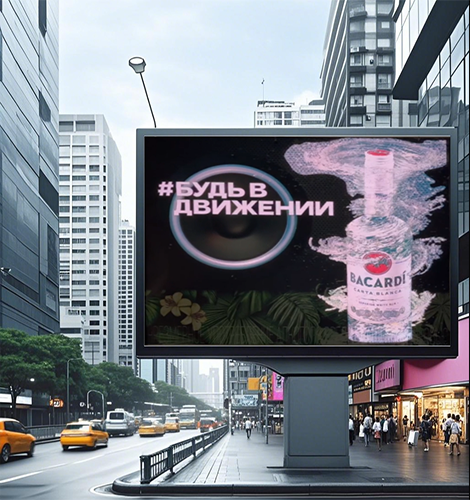 Customizable Glowing Advertisement Film